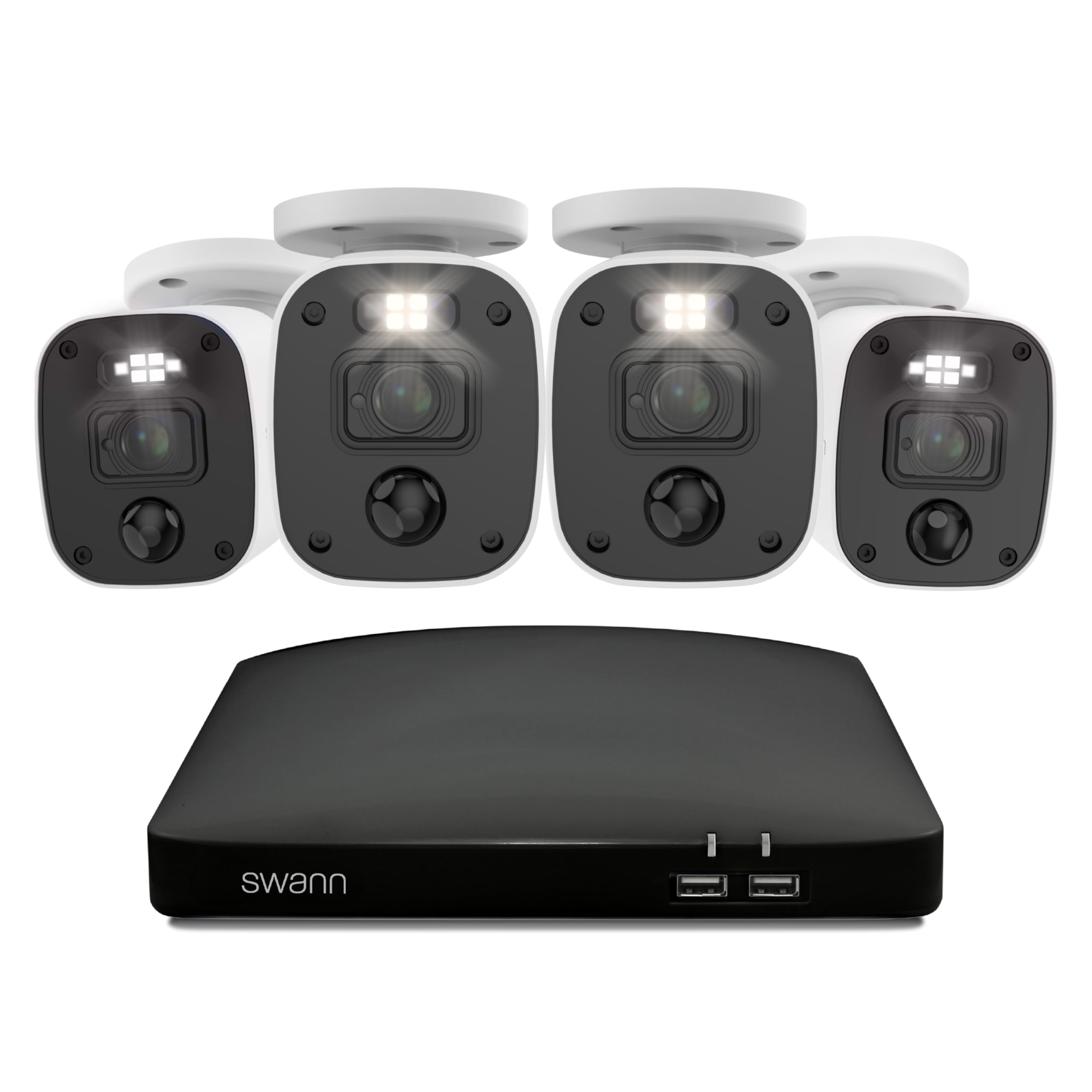 Swann Smart Security System 1080P 4カメラ SWANN Home Outdoor 1080P Video 8 Channel DVR Security System, 1TB